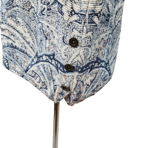 Chico's‎ Blue & Rust Paisley Fall Foulard Boat Neck Pullover Size 2X Women's L72 - Picture 4 of 9